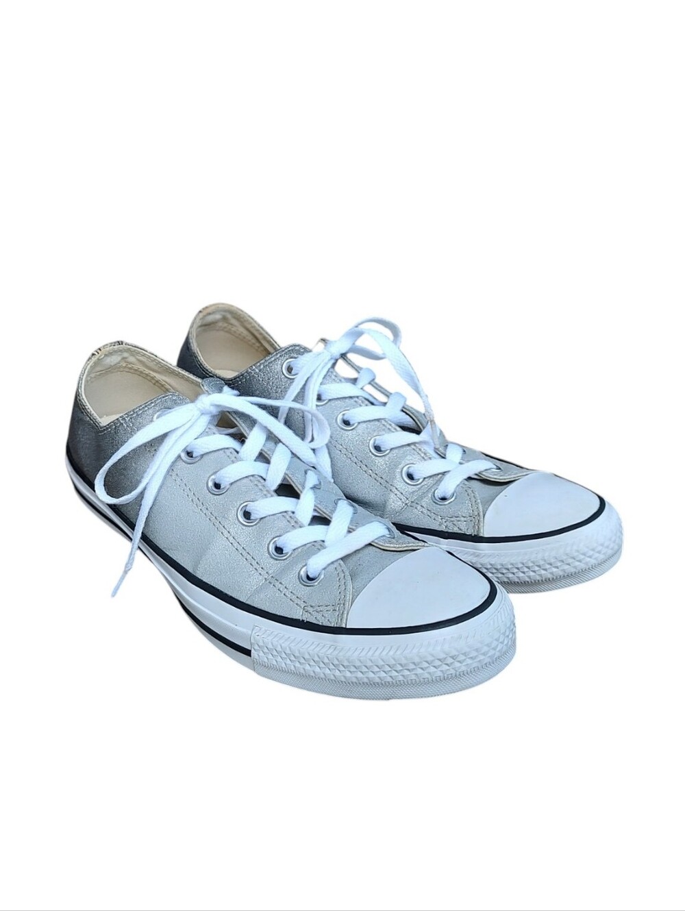 Converse Low-Top Sneakers in Silver - Picture 5 of 6